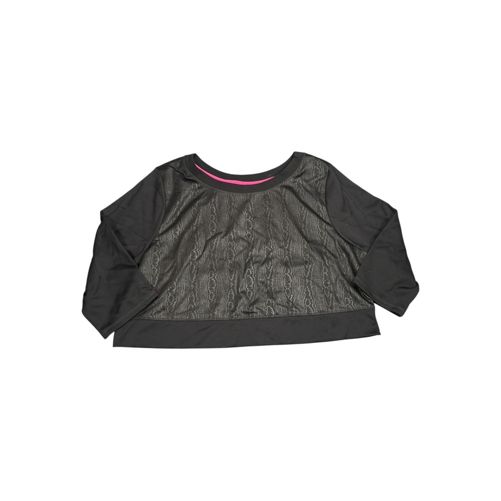 Sophie Theallet LIVI Active Lane Bryant Black Snakeskin Sweatshirt 22/24